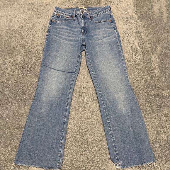 Madewell Denim - Madewell Jeans Womens 28 (31x27) Mid Rise Kick Out Blue Denim